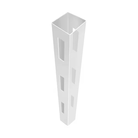 5 In. X 5 In. X 7 Ft. 3-Hole White Vinyl Fence Line Post