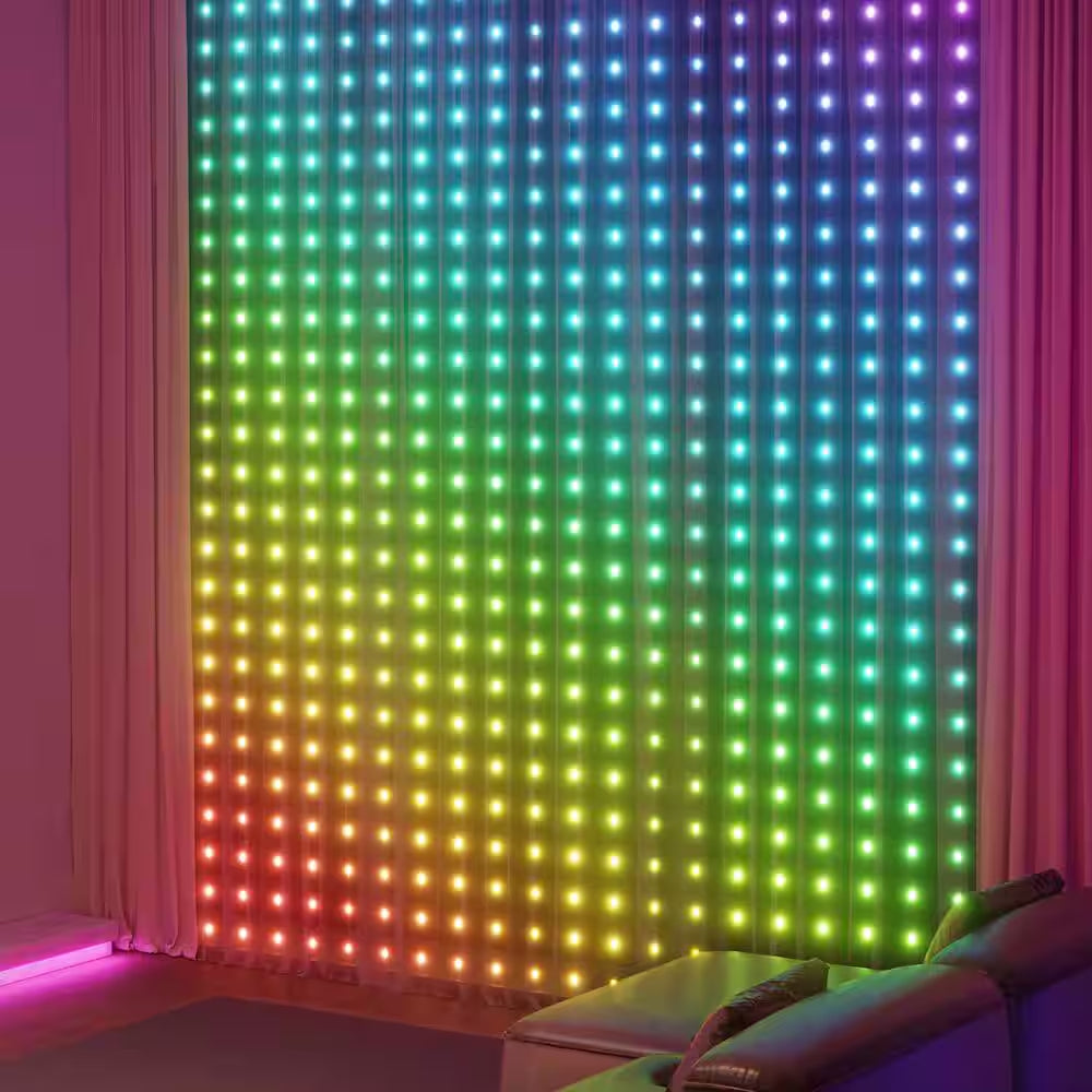 520 LED Leads 6.5 Ft. Indoor Plug-In Integrated LED Novelty Curtain Lights LED String -Light