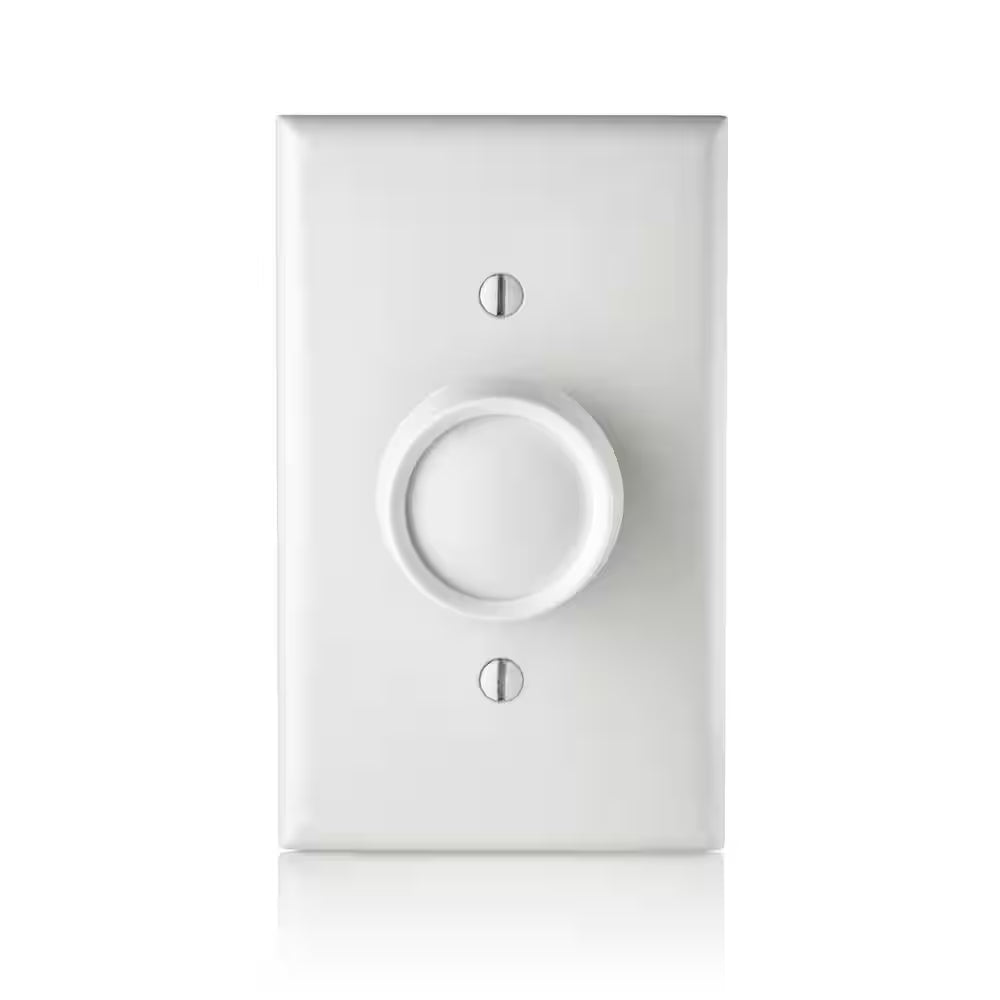 Trimatron Rotary Dimmer Switch for Dimmable LED, Halogen and Incandescent Bulbs - White RNL06-TW