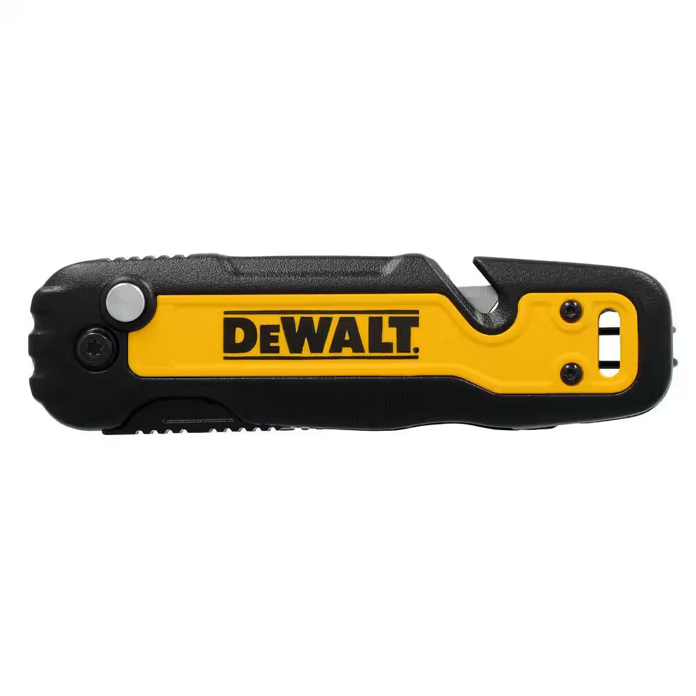 Push and Flip Folding Lock-Back Utility Knife with Blade Storage
