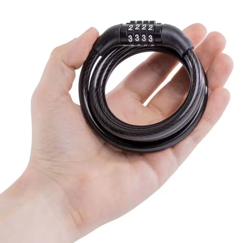 Bike Lock Cable with Combination, 4 Ft. Long