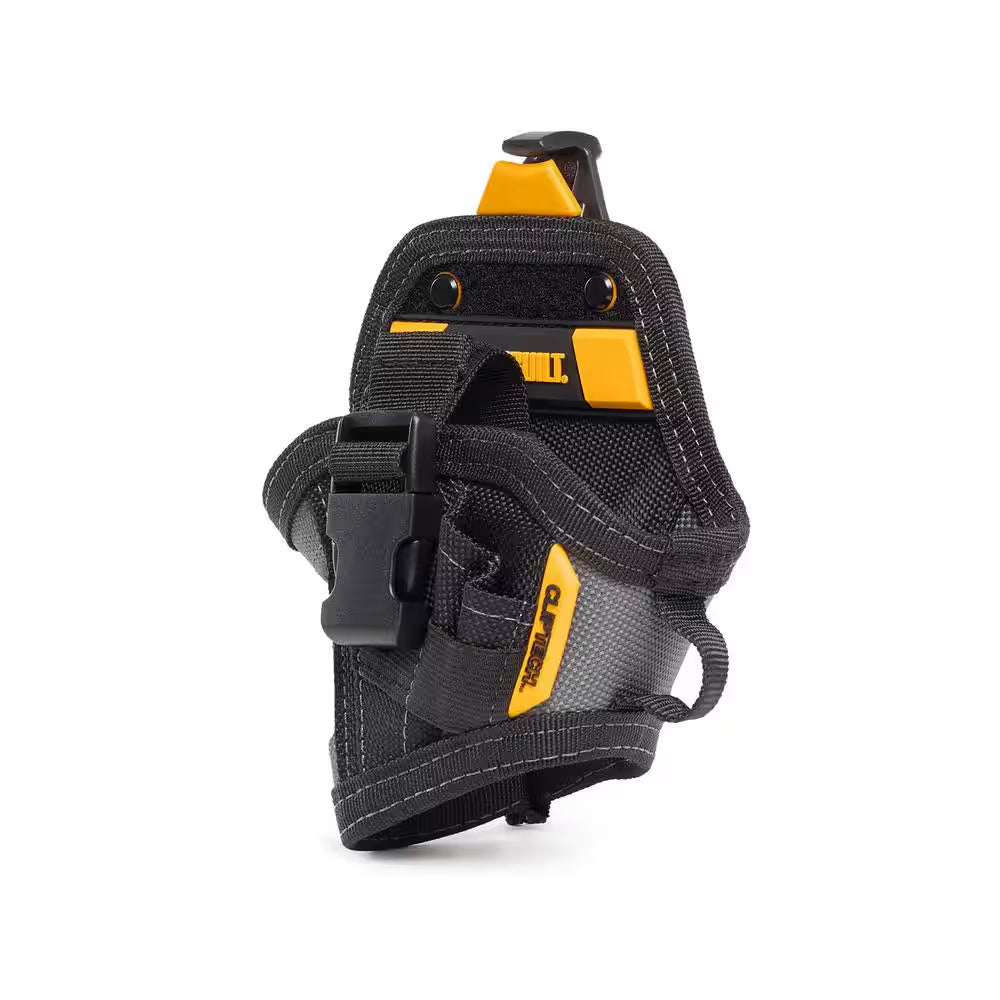 Compact Drill Holster in Black with Cliptech Hub, Drill-Bit Pockets and Robust Rivet-Reinforced Construction