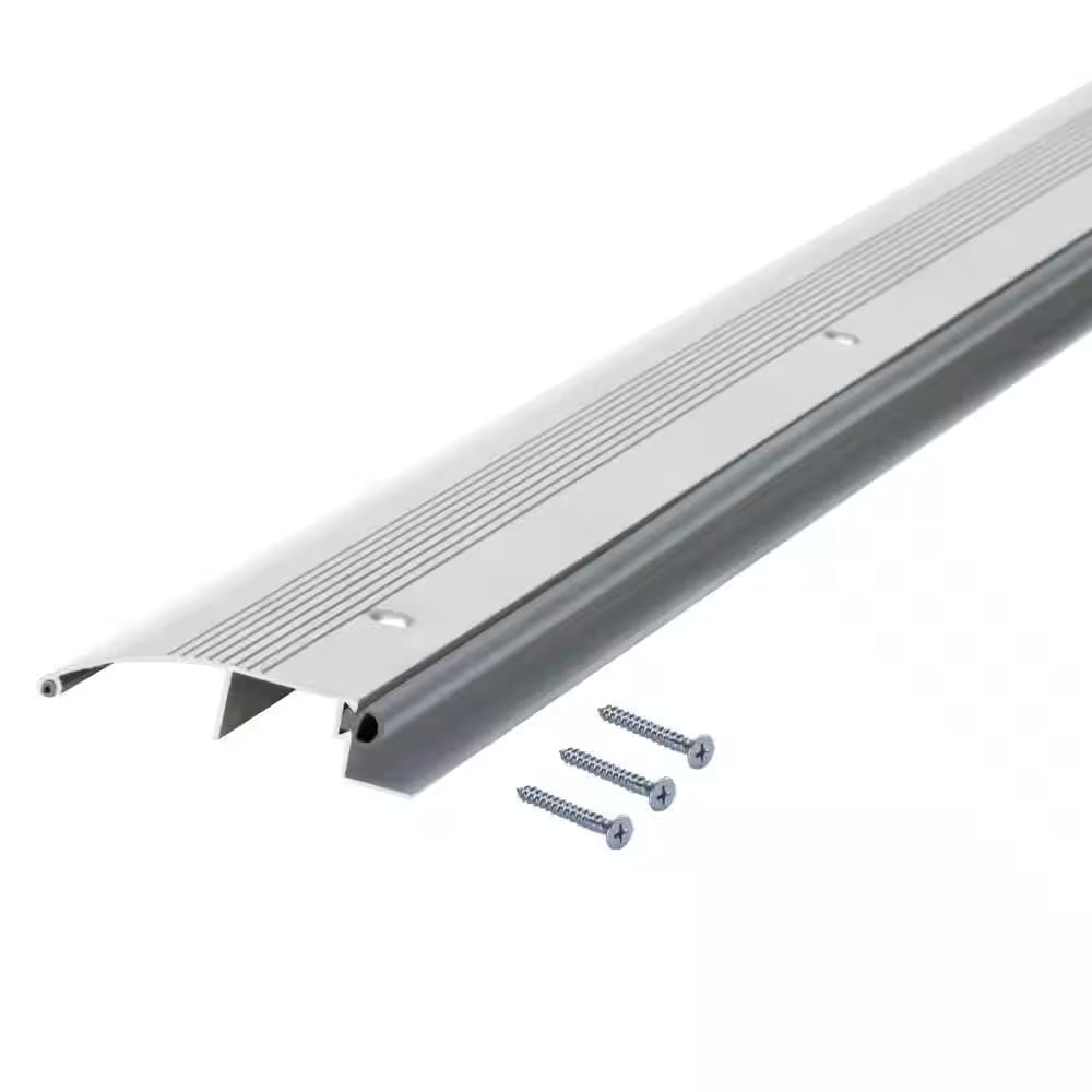 3-1/2 In. X 3/4 In. X 36 In. Silver Aluminum and Vinyl Low-Profile Outswing Door Threshold