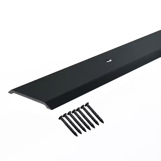 1-3/4 In. Matte Black in Saddle Thresh (Anodized Aluminum)