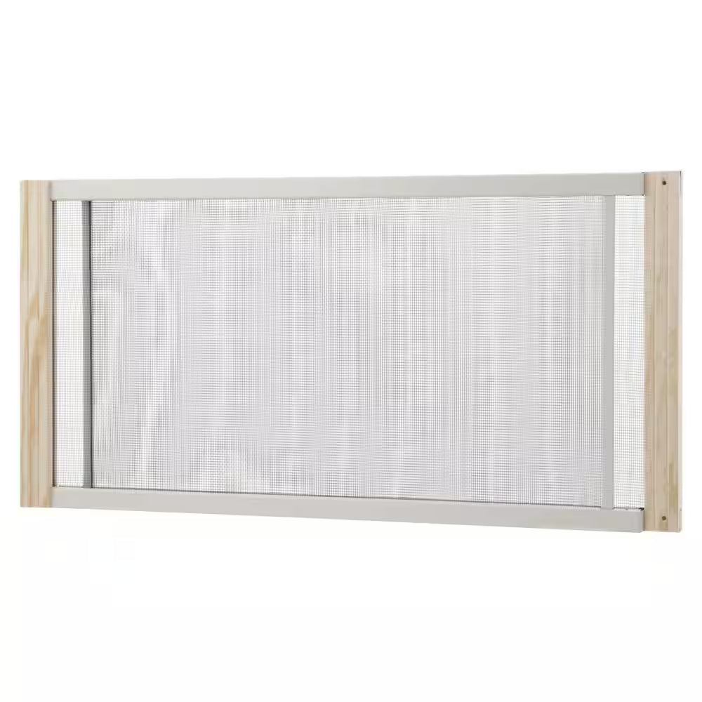 37 In. X 10 In. Grey Aluminum Adjustable Window Screen