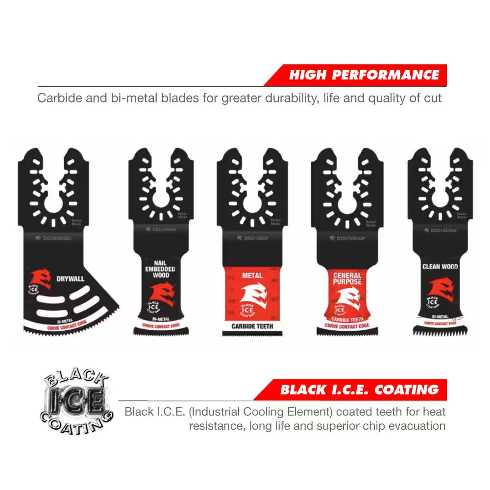 5-Pc Universal Fit General Purpose Oscillating Blade Set