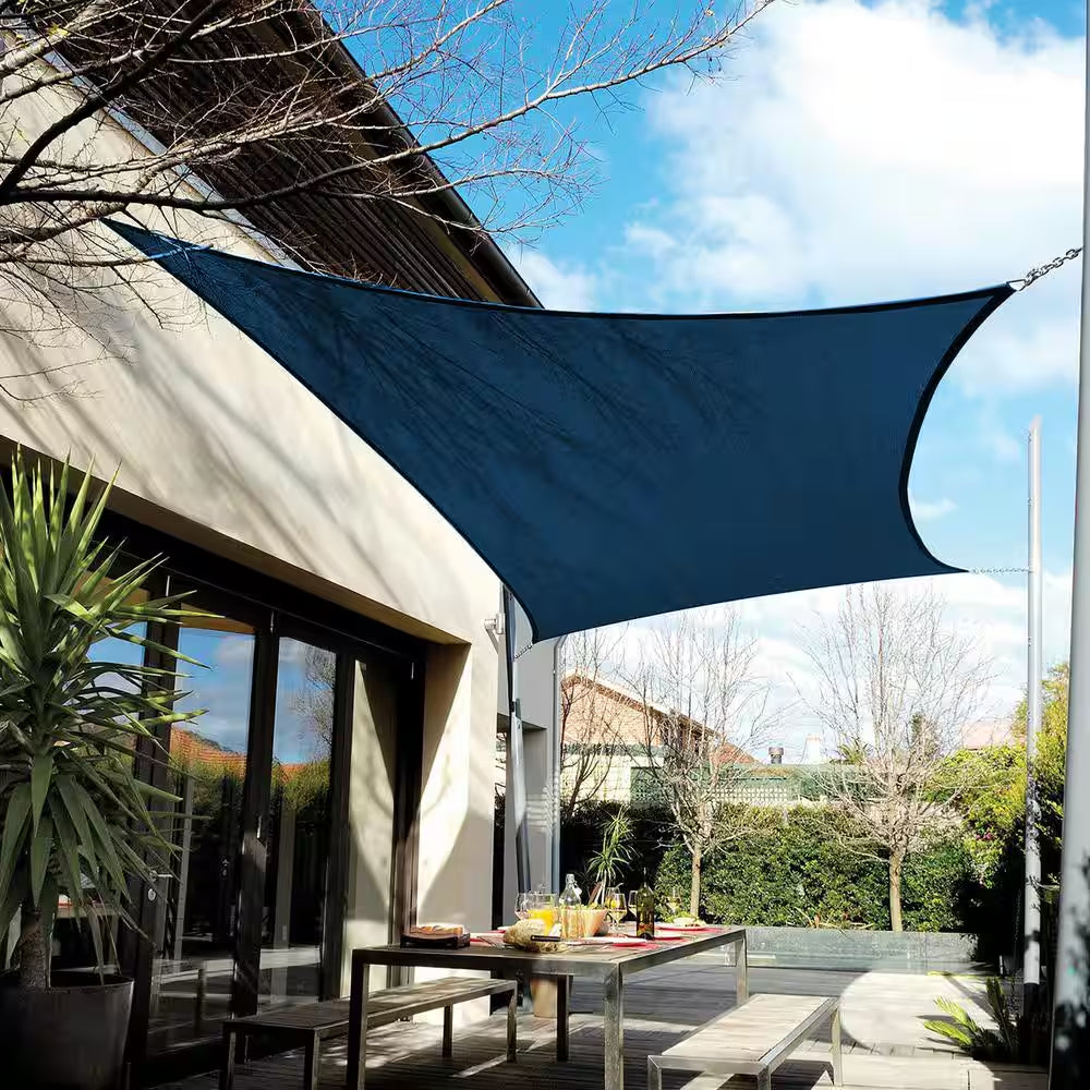 Coolhaven 12 Ft. X 12 Ft. Sapphire Square Shade Sail with Kit