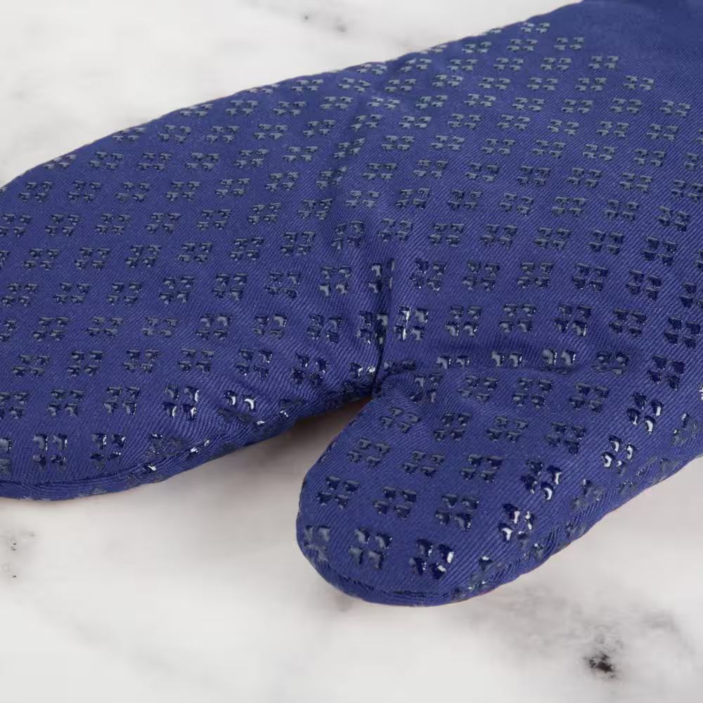 Asteroid Silicone Grip Cobalt Blue Oven Mitt Set (2-Pack)