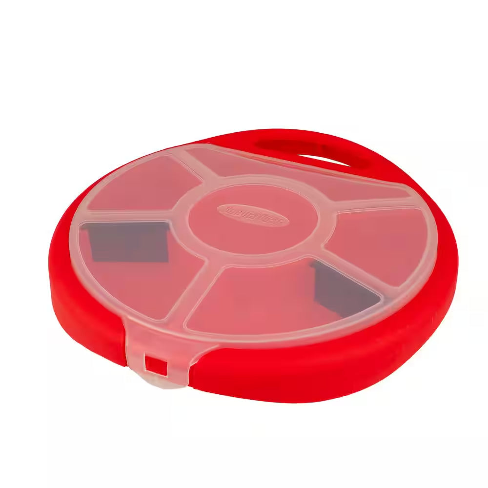 12.25 In. 5 Gal. Bucket Plastic Seat Lid Small Parts Organizer in Red