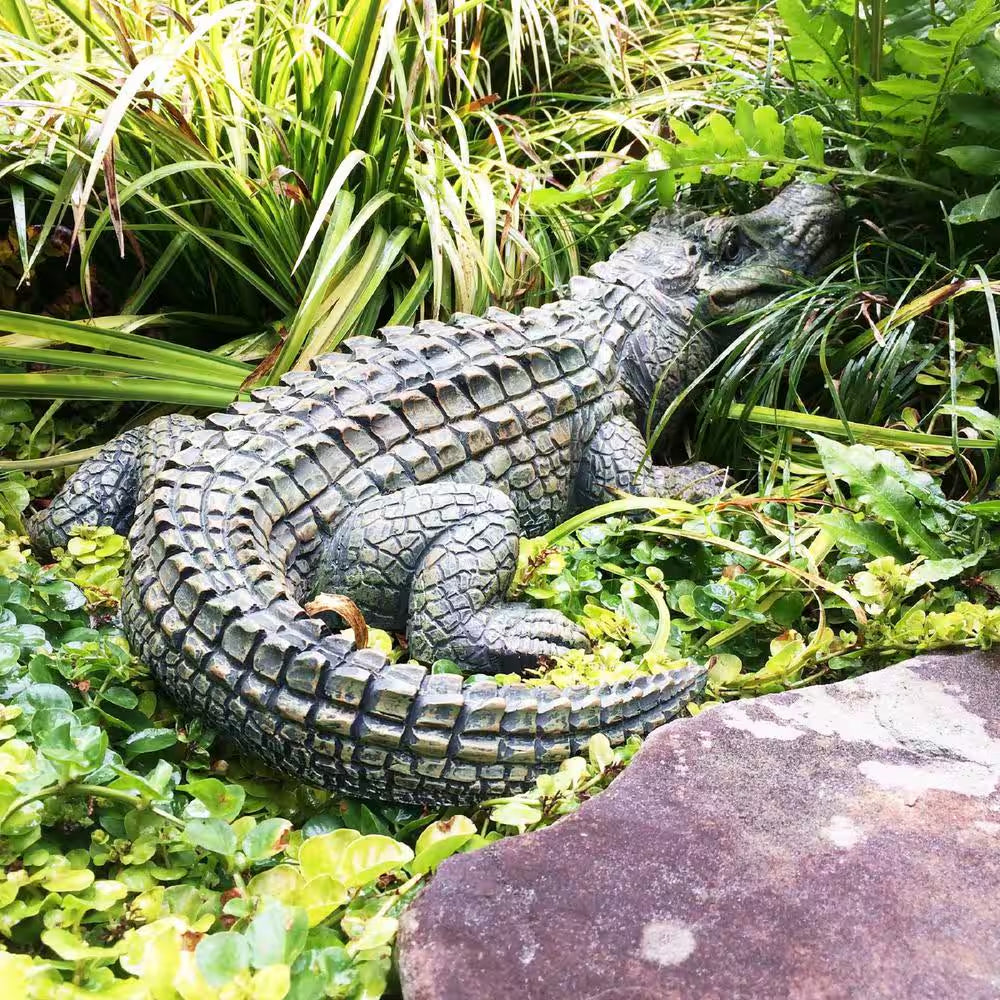 22 In. Gator the Alligator Bronze Patina Collectible Beach Statue