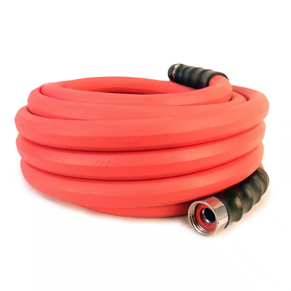 5/8 In. Dia X 25 Ft. Red Rubber Commercial Hot Water Garden Hose