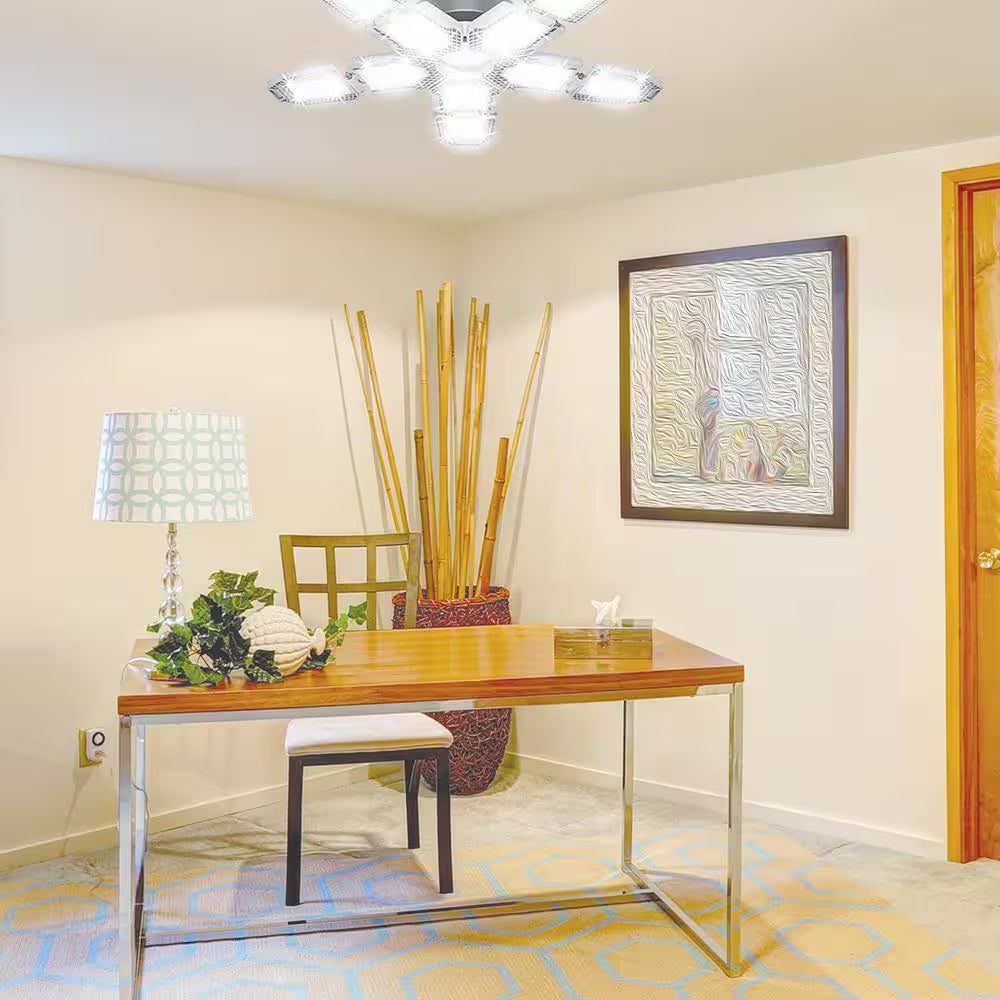 60-Watt Ultra Bright LED Light Bulb 6500K with 10 Adjustable Light Panels