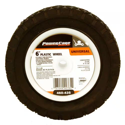 6 In. X 1.5 In. Universal Plastic Wheel for Lawn Mowers