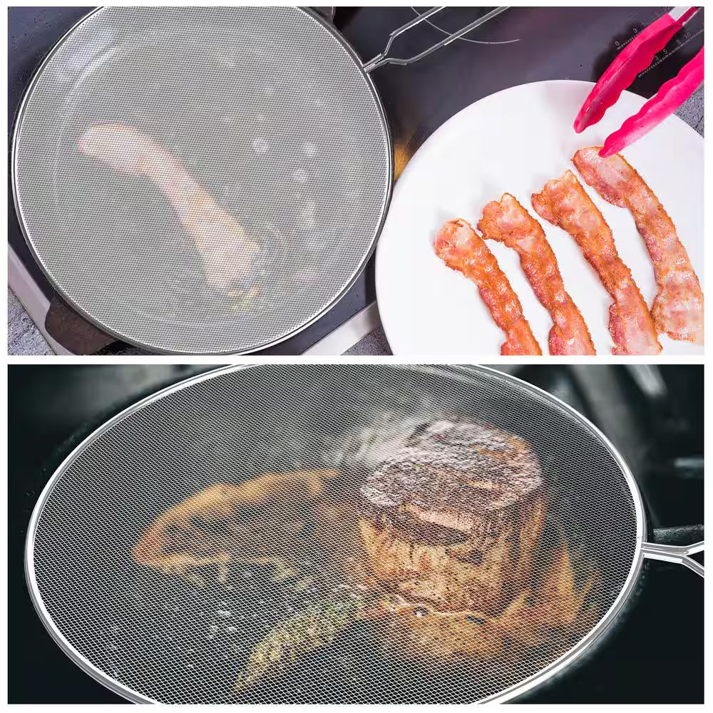 Stainless Steel Mesh Silver Splatter Screen Guards (3-Pack)