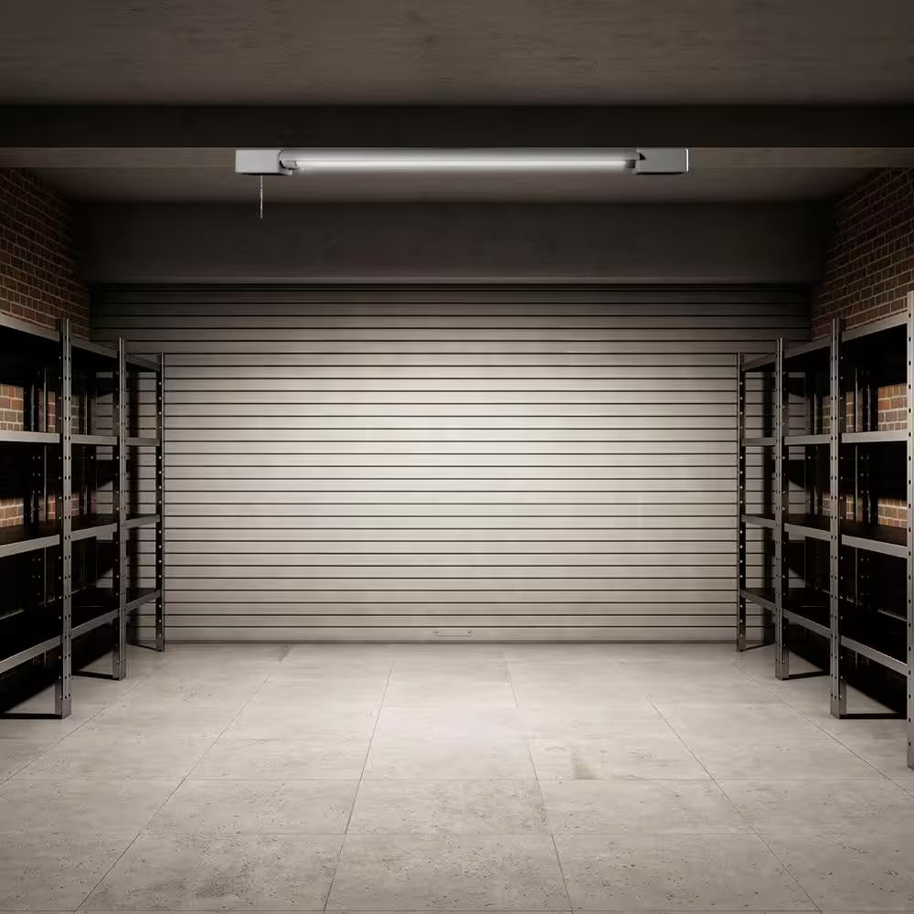 4 Ft. 30-Watt 4000K Bright White 1-Light White Integrated LED Linkable Hanging Shop Light Fixture W/ Pull Chain (4-Pack)