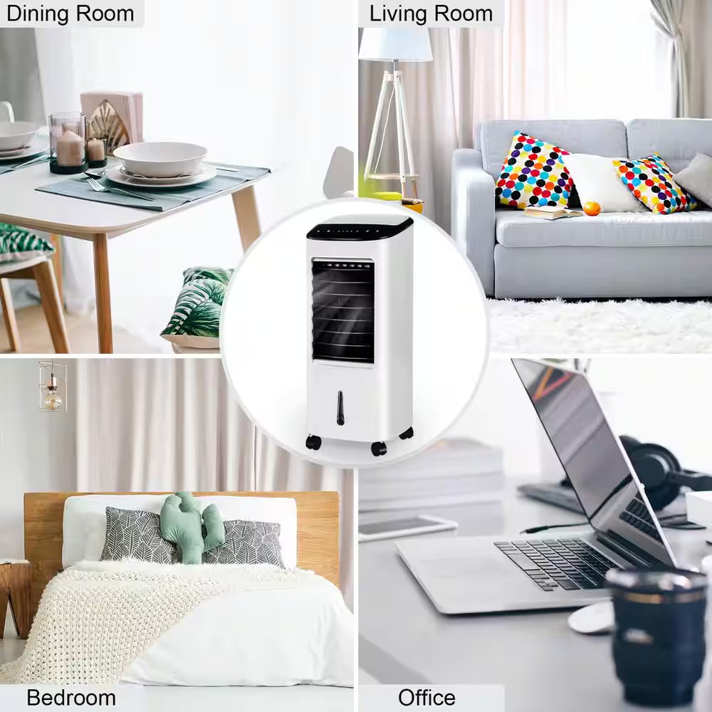 3-In-1 Evaporative Air Cooler Fan Portable Air Conditioner W/ Remote Control 7.5-Hour Timer Home Office