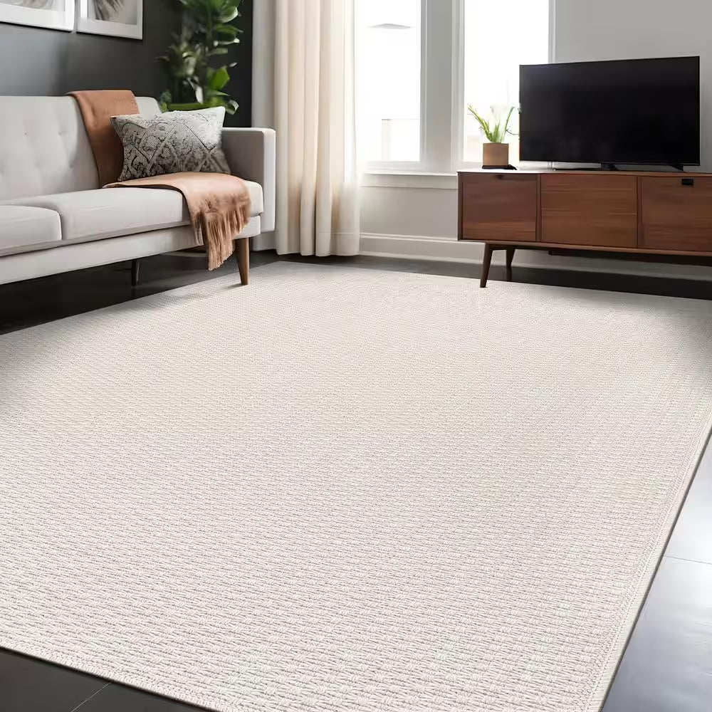 Wooly Bone 6 Ft. X 9 Ft. Solid Indoor Area Rug