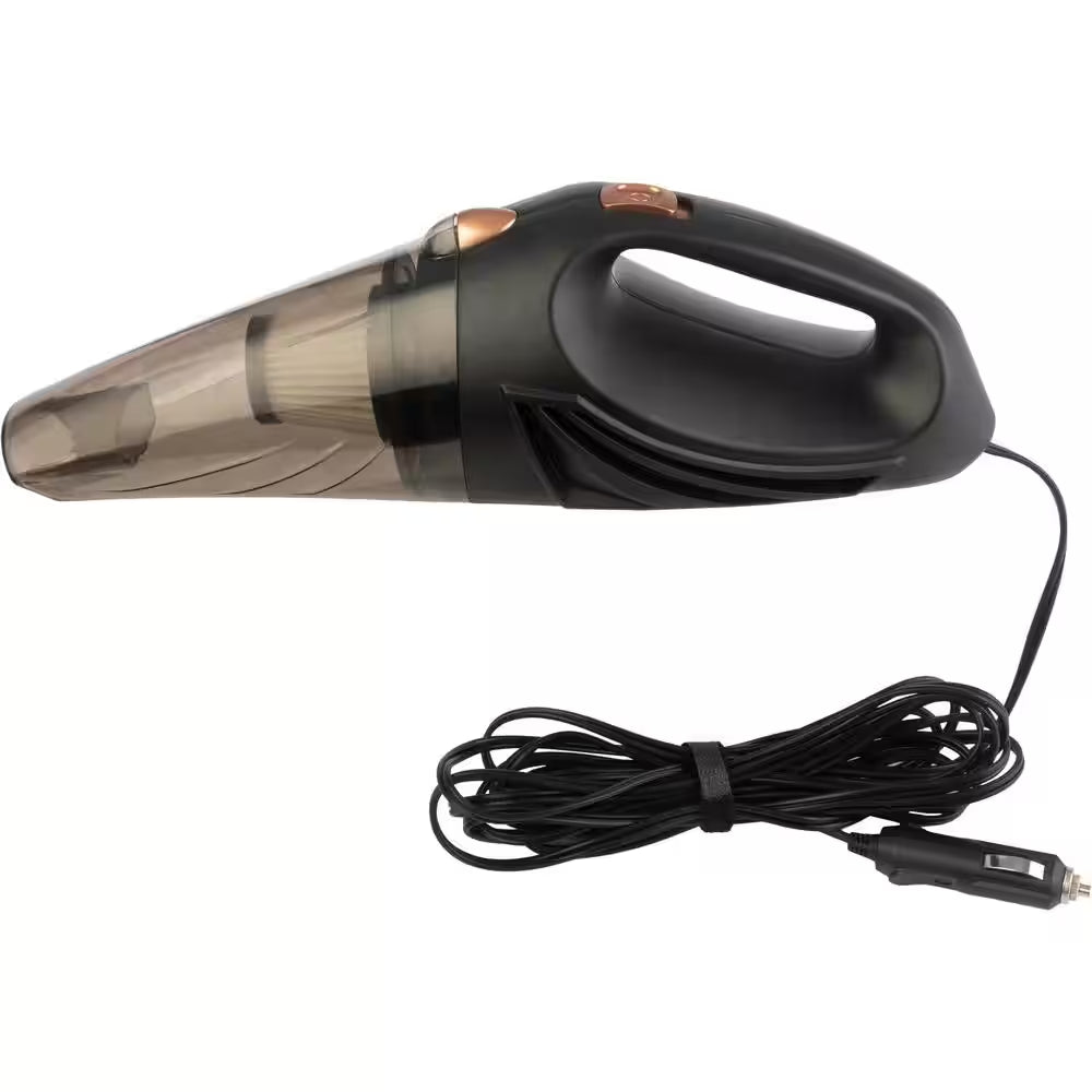 12V High-Powered Handheld Vacuum with Detailing Attachments - Travel Case Included for Car or Home