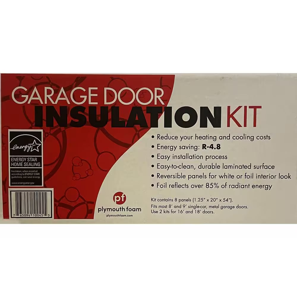 Garage Door Insulation Kit (8 Reflective/White Panels)