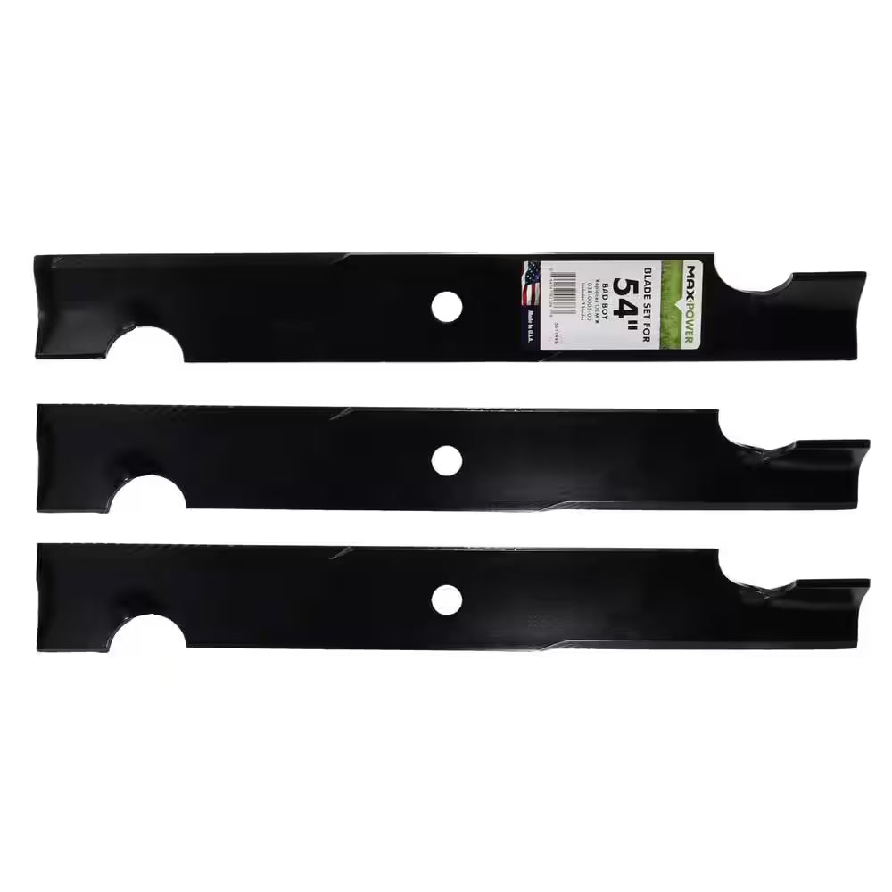 3 Blade Set for Many 54 In. Cut Bad Boy Mowers Replaces OEM # 038-0005-00