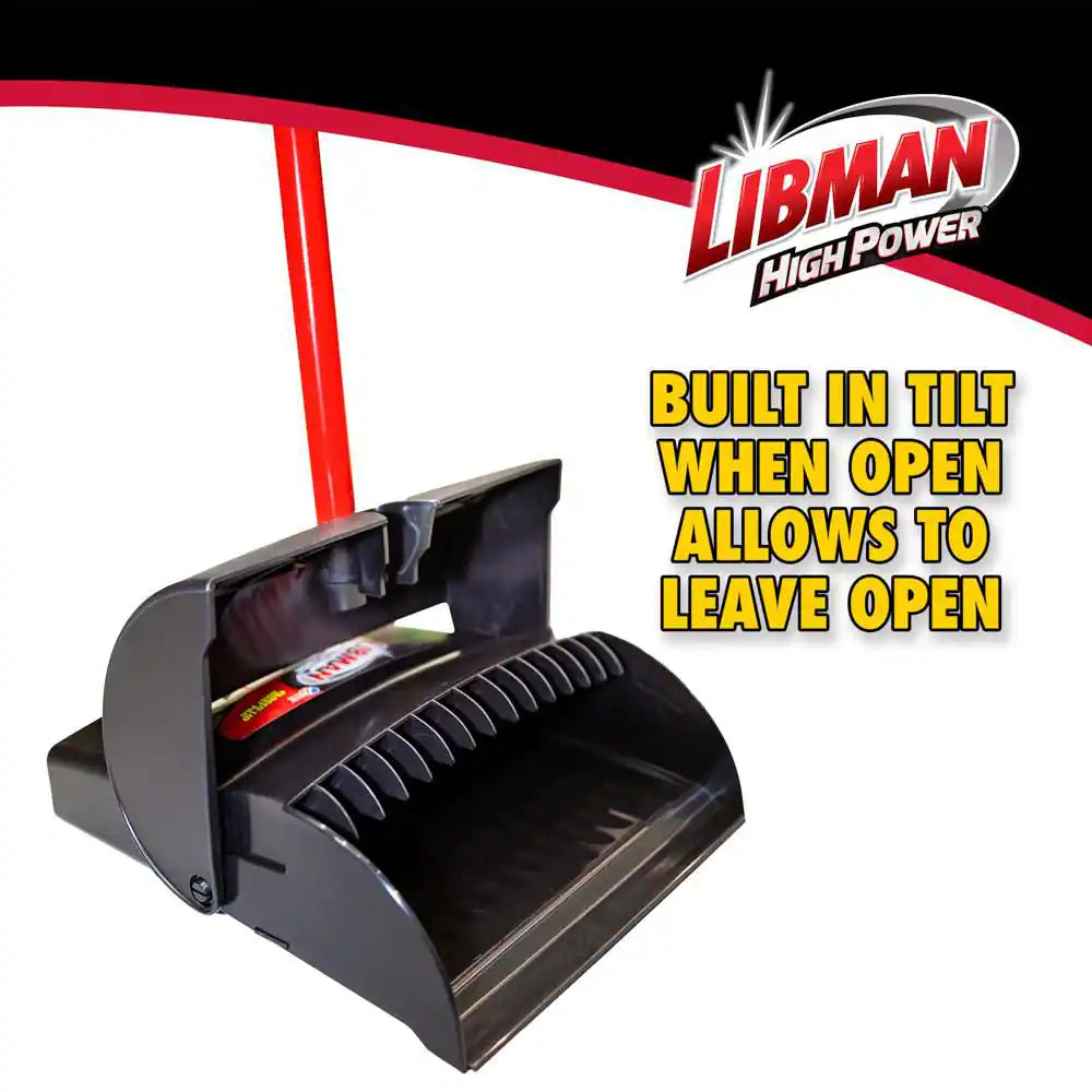 12 In. X 36 In. High Power Closed Lid Lobby Dustpan with Handle