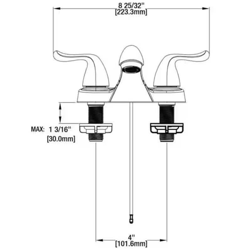 Constructor 4 In. Centerset Double Handle Low-Arc Bathroom Faucet in Brushed Nickel