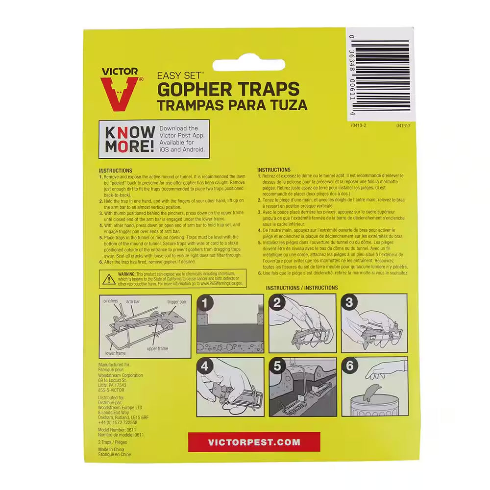 Easy-Set Outdoor Gopher Trap (2-Pack)