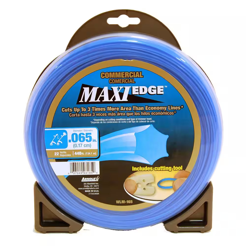 Commercial Maxi-Edge 440 Ft. 0.065 In. Universal 6 Point Star Trimmer Line with Line Cutting Tool