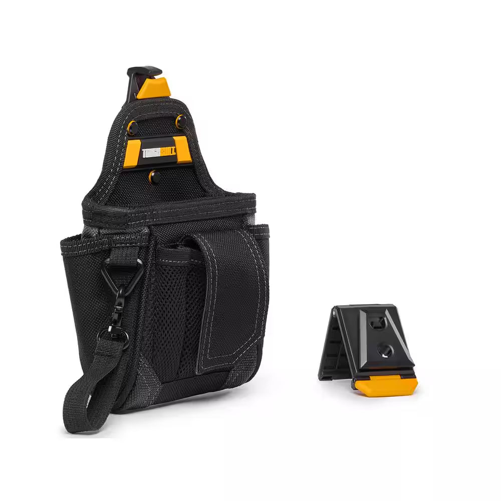 7.5" Warehouse Pouch in Black with 9 Pockets, Heavy Duty Tape Loop and Rugged Reinforced Construction