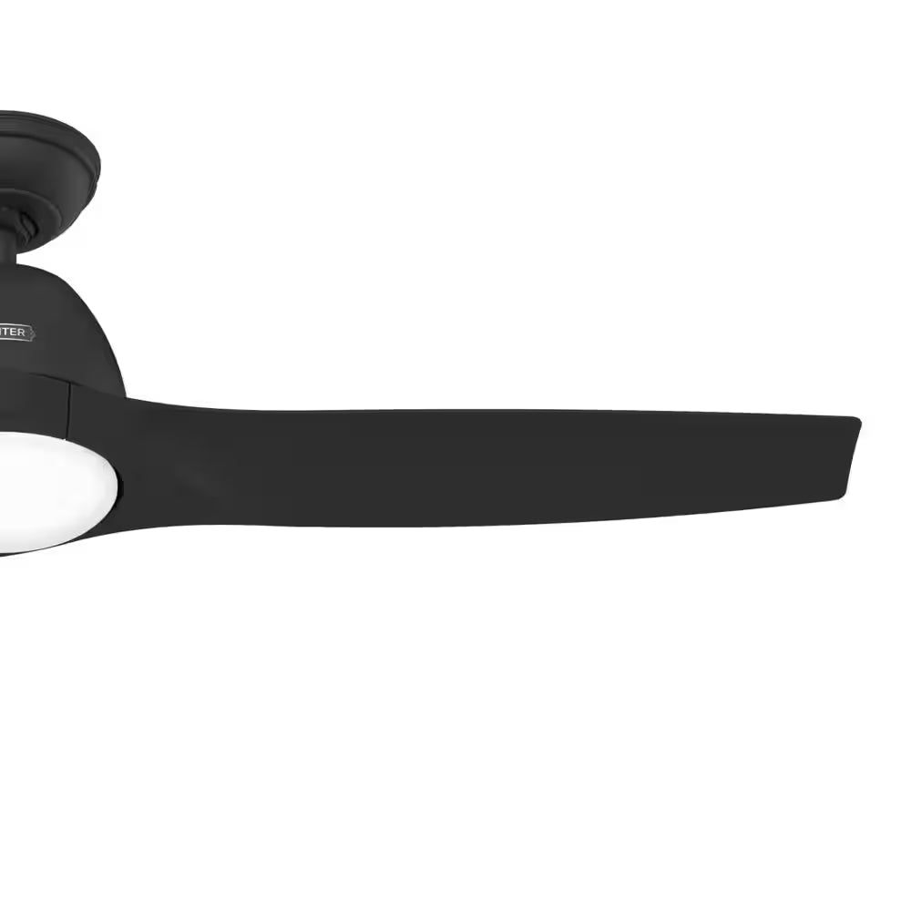 Triflow 52 In. LED Indoor/Outdoor Matte Black Ceiling Fan with Light Kit and Remote Included
