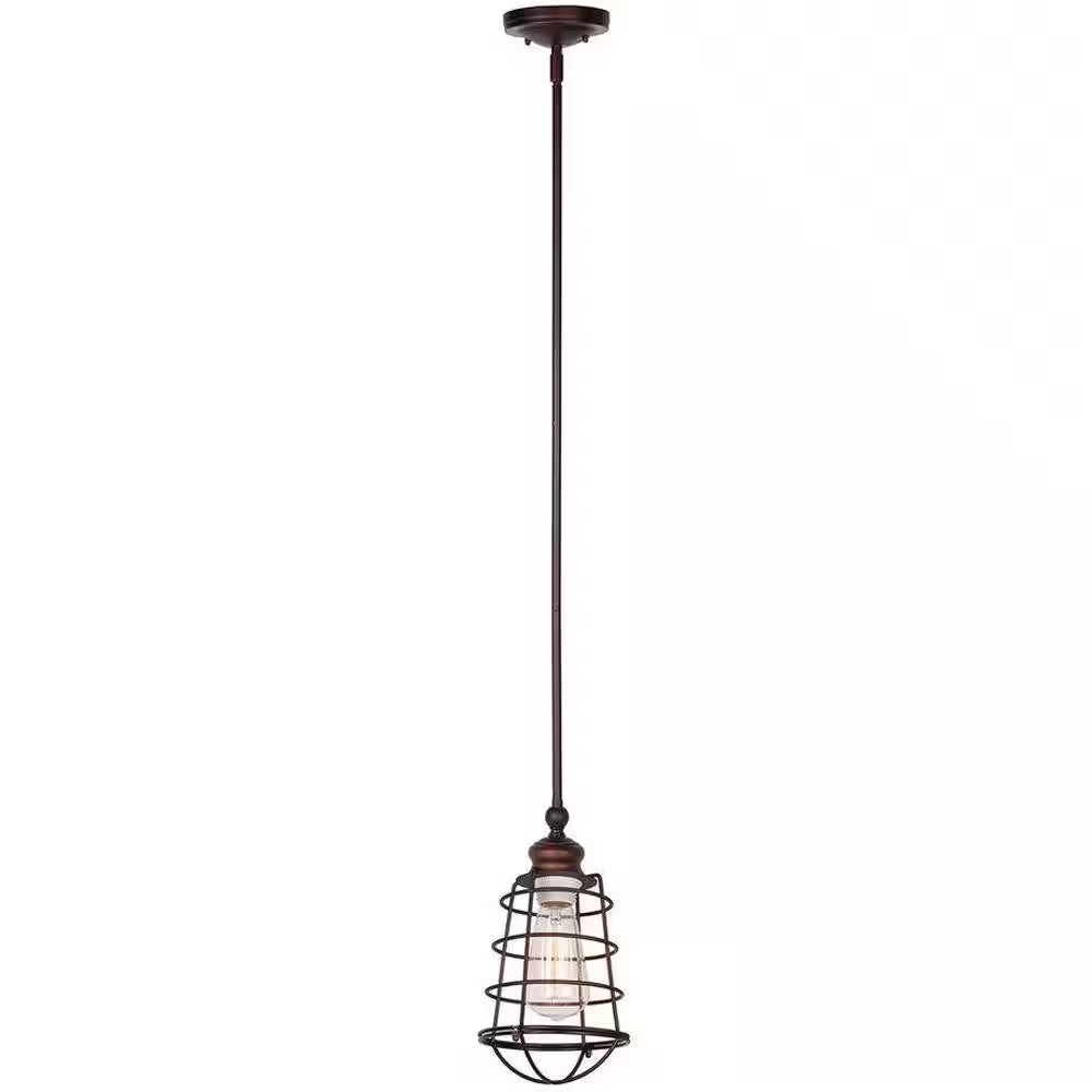 Ajax Collection 1-Light Textured Coffee Bronze Indoor Mini Pendant