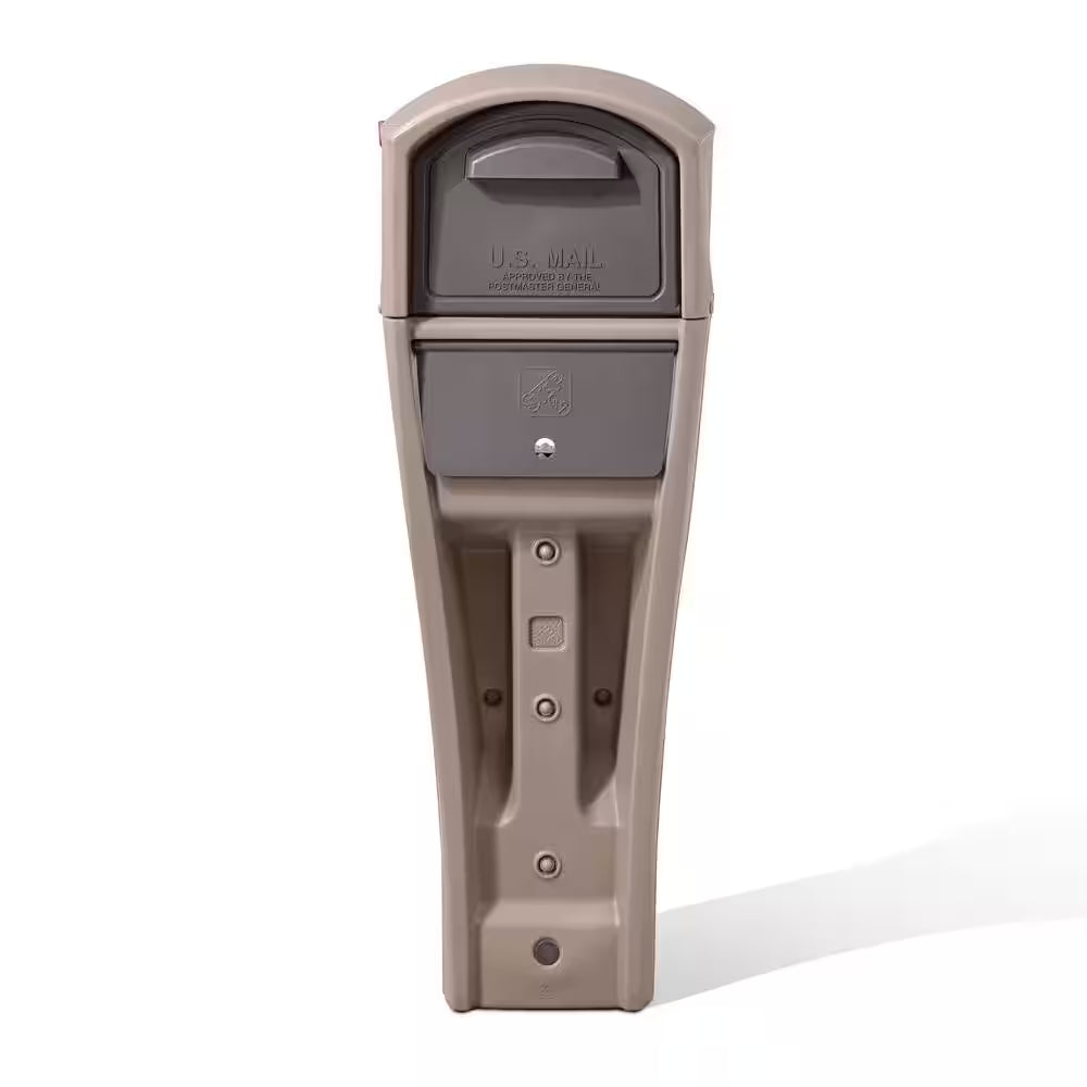 Mailmaster Extra Large Resin Overpost Mailbox and Post Combo Mocha