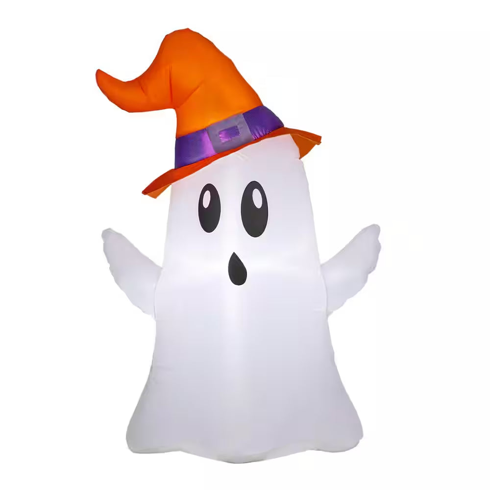 3.5 Ft LED Ghost with Witch Hat Inflatable Airblown® I2