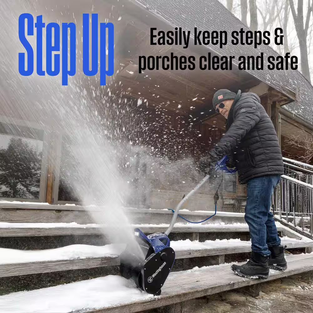 11-In. 120-Volt Electric Corded Snow Shovel with LED Light