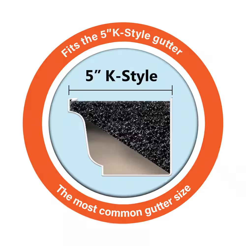 Original 4 Ft. Foam Filter Plastic Gutter Guard for 5 In. K-Style (8-Pack)