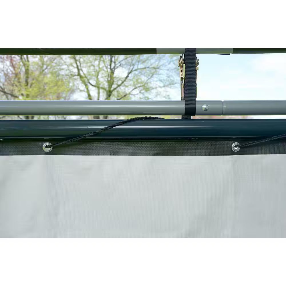 12 Ft. D X 12 Ft. W Enclosure Kit for Corral Shelter in Green with Uv-Treated, Heat-Sealed Panels