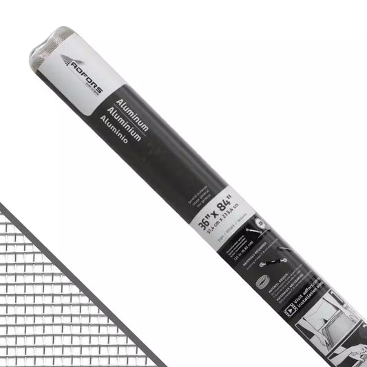 36 In. X 84 In. Bright Aluminum Screen Roll for Windows and Door