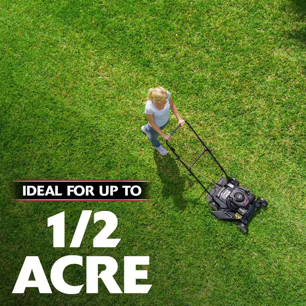 20 In. 125 Cc Briggs & Stratton Walk behind Gas Push Lawn Mower with 4 Wheel Height Adjustment and Prime 'N Pull Start