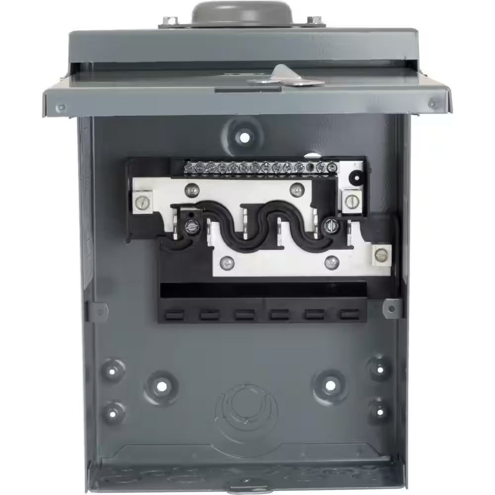 Homeline 100 Amp 6-Space 12-Circuit Outdoor Main Lug Electrical Panel(Hom612L100Rbcp)