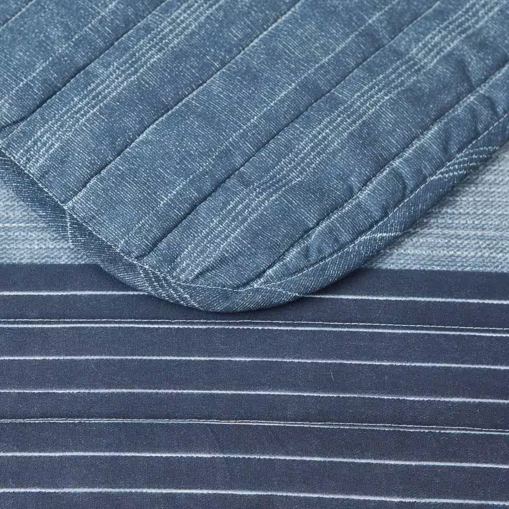 Ridgeport 2-Piece Blue Cotton Twin Quilt Set