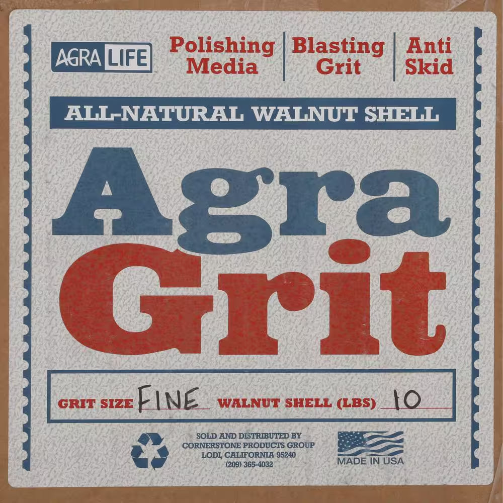 Walnut Shell Sandblasting Fine Grit (10 Lb. per Box)