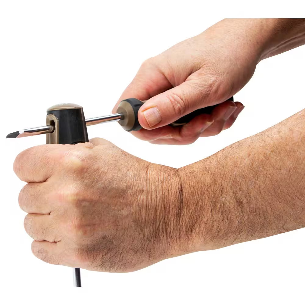 8-Piece Screwdriver Set, Phillips, Slotted, Square, Magnetic Tip, Cr-Mo Steel Shaft