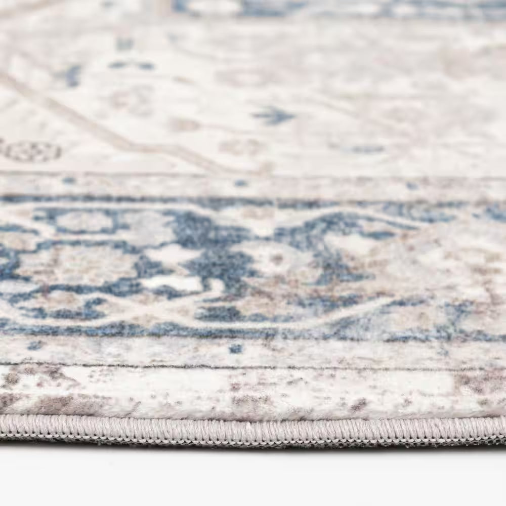 Silky Medallion Multi 2 Ft X 7 Ft Medallion Polyester Runner Rug