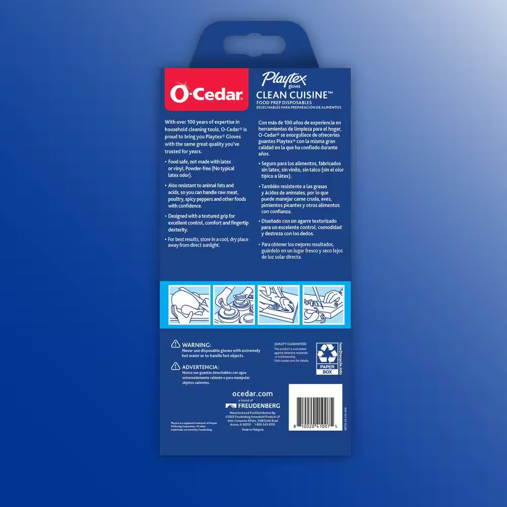 Playtex Clean Cuisine Blue Nitrile Gloves, 1-Size Fits Most (30-Pack)