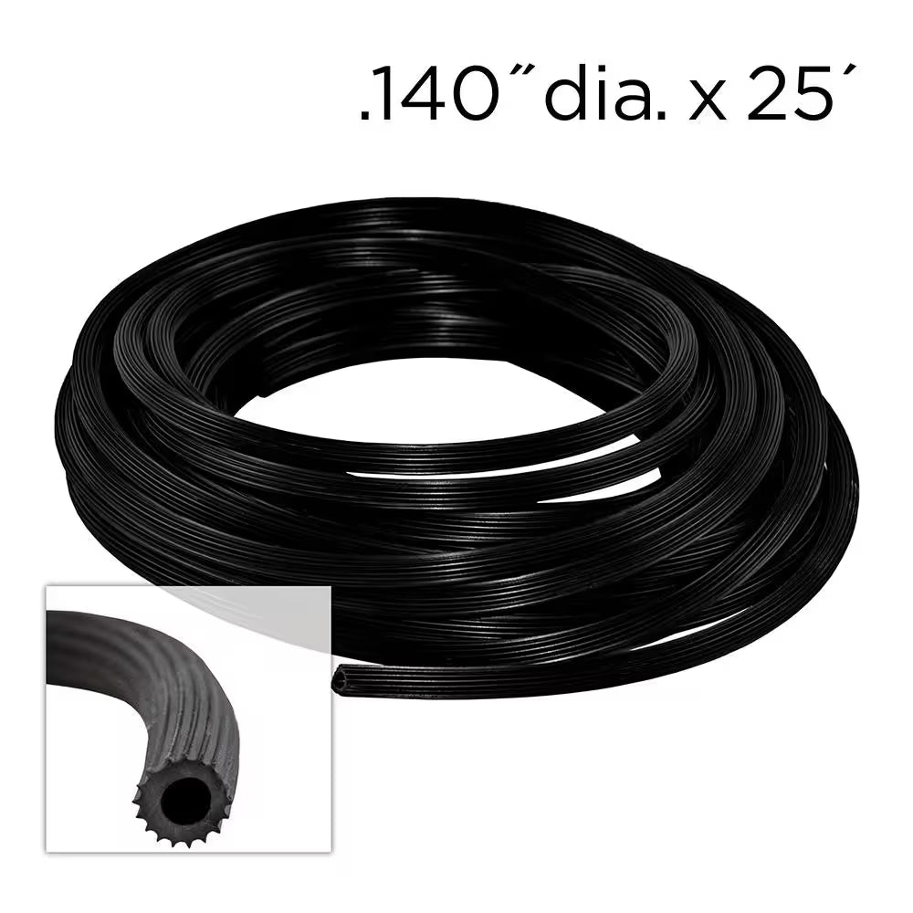 0.140 In. X 25 Ft. Black Screen Spline
