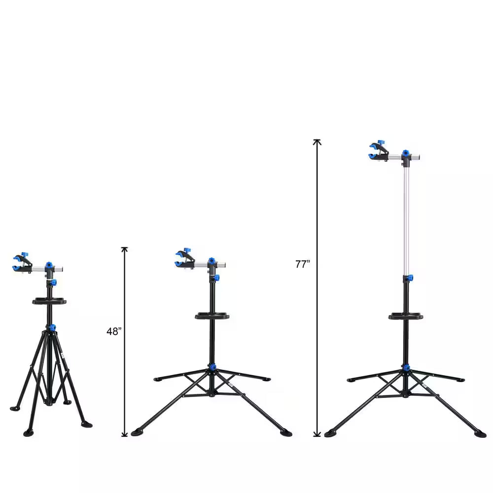Black 1-Bike Adjustable Floor Stand Garage Bike Rack