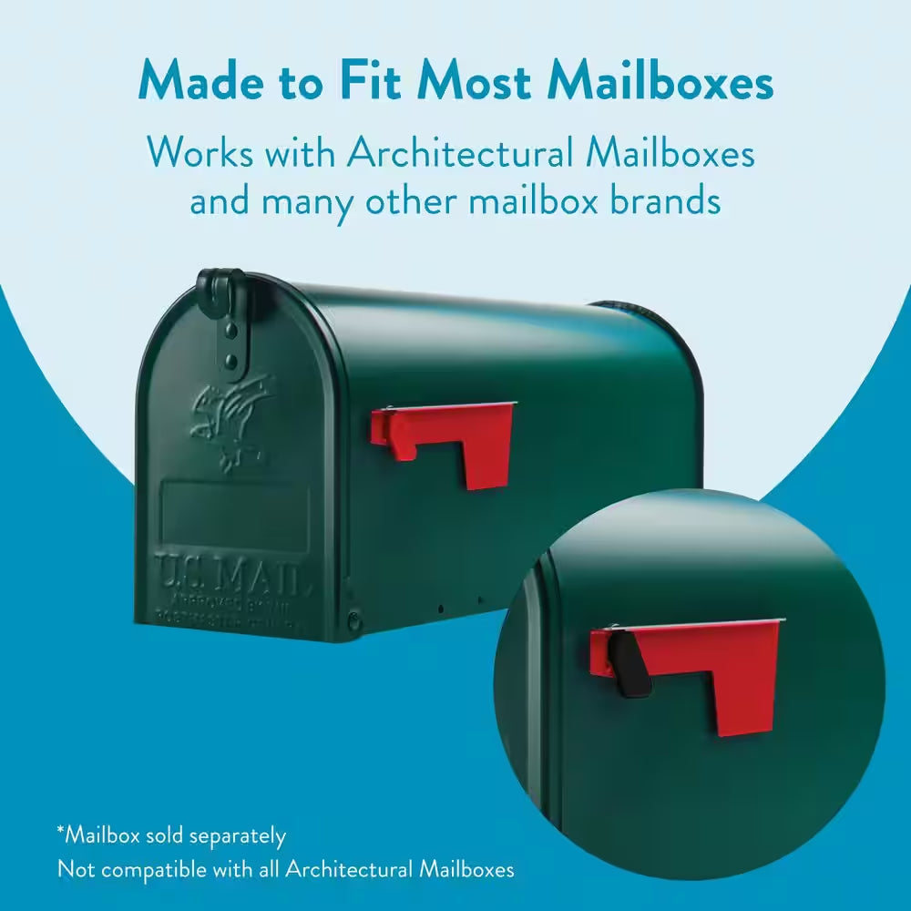 Replacement Aluminum Mailbox Flag Kit, Red