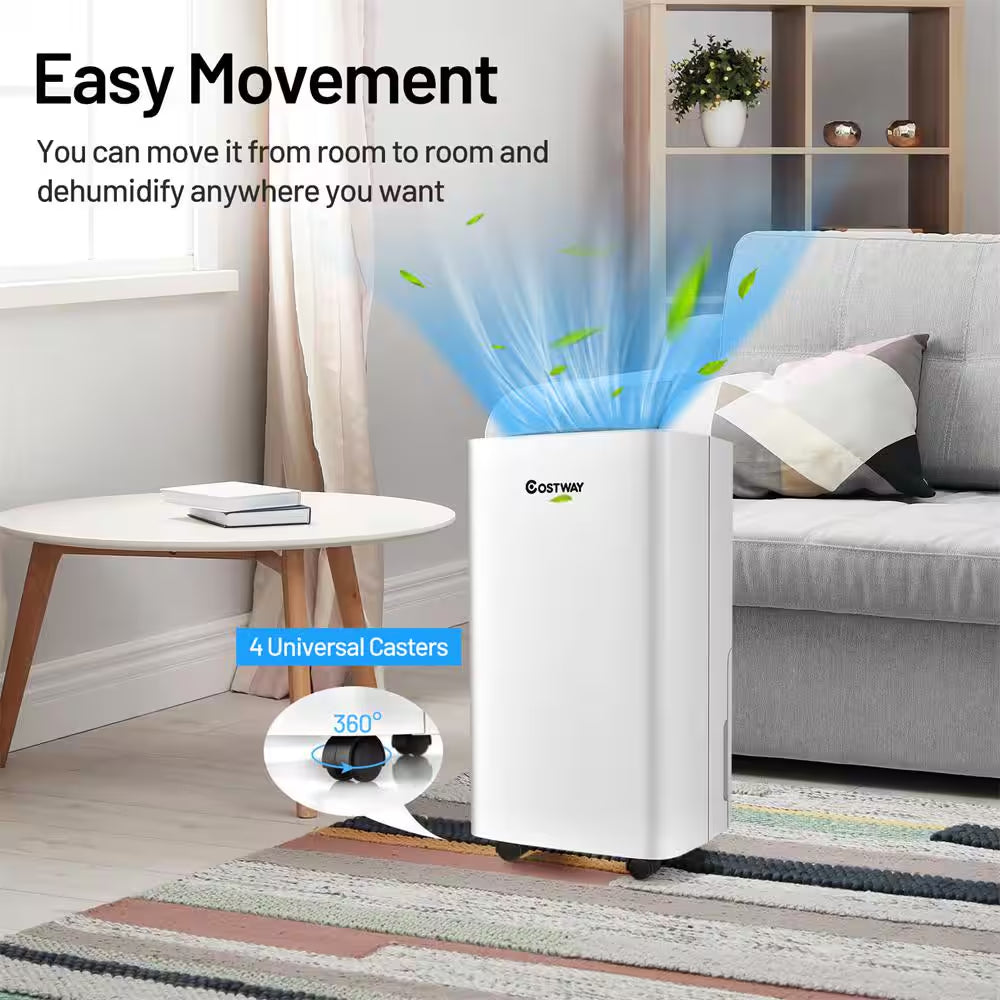 24-Pints 1500 Sq. Ft. Portable Dehumidifier for Medium to Large Spaces