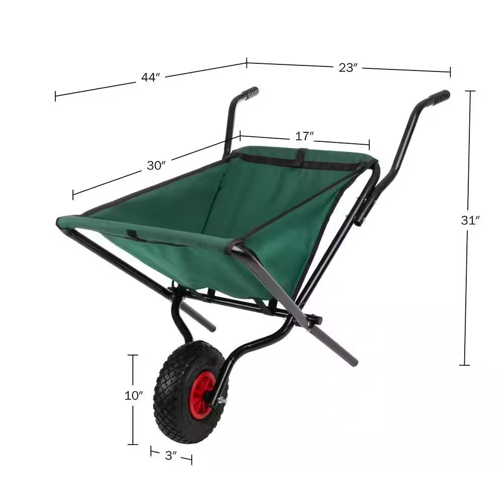 Folding Wheelbarrow with 80 Lbs. Capacity
