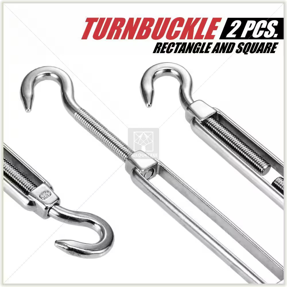 Stainless Steel Square/Rectangle Sun Shade Sail Canopy Hardware Installation Kit